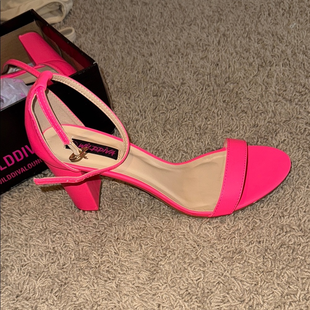 Wild Diva Pink Stiletto Heels Elegant Minimalist Design